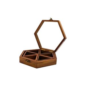 Natural Wood Eco-Friendly Durable Leak Proof Spice <b>Box</b> Decorative Organizer Home Hotel Restaurant Kitchen Dishwasher Safe Rustic - Product Image 4