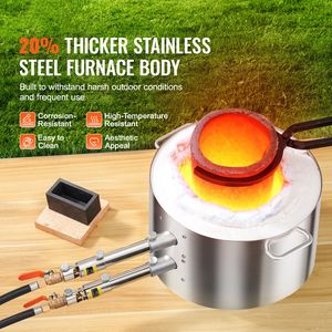 Kit Forno a Gas Propano da 16KG per Fusione Metalli con Doppio Bruciatore e Fornace Domestica - Product Image 2