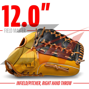Gant de baseball professionnel en cuir de qualité supérieure pour droitier, gant d'entraînement pour adulte, gant de receveur pour équipes de softball, confortable en cuir de vachette - Product Image 1