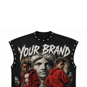 Débardeur personnalisé imprimé DTG, 100% coton jersey, tissu doux écologique, t-shirt sans manches vintage unisexe, vente en gros OEM - Product Image 4