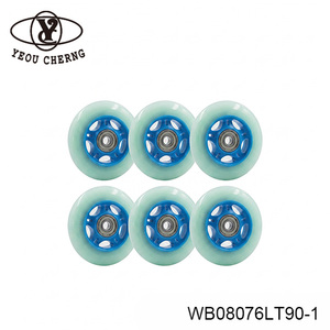 76x24mm PU <b>Wheels</b> for Engineering and Specialized Institutional Equipment Sky Blue Color - Product Image 5