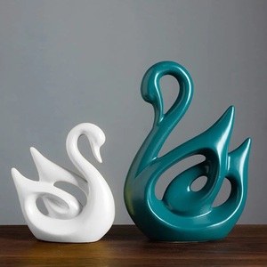 Pottery Ceramic Art Deco Couple Showpiece Romantic Home <b>Decor</b> Statue Handcrafted for Figurine Pop Art Eco-Friendly Living Room - Product Image 3