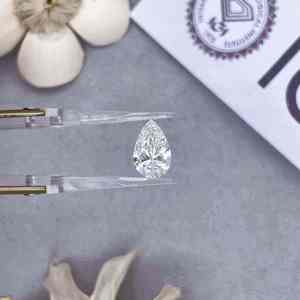 เพชรสังเคราะห์สีขาวทรงหยดน้ำ น้ำหนัก 1.00-3.00 กะรัต เพชรเพาะเลี้ยงในห้องปฏิบัติการ รับรองโดย IGI สำหรับทำเครื่องประดับแบบเดี่ยว KESARI DIAM - Product Image 2