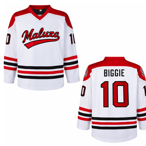 Camiseta de Hockey sobre Hielo Personalizada Blanca para Hombre, Ropa Deportiva, Nombre y Número Personalizados, Transpirable, Venta al Por Mayor OEM - Product Image 1