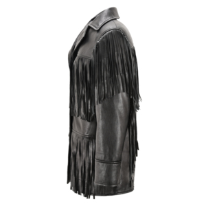 <b>Women's</b> Black Fringes Leather <b>Jacket</b> Genuine Lambskin Western Style Tassel <b>Jacket</b> Private Label OEM/ODM Wholesale Manufacturer - Product Image 2