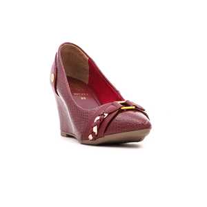 Maroon WN7252 Pompes Chaussures élégantes pour femme - Product Image 3