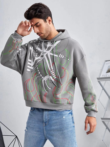 Sweat-shirts à capuche unisexes décontractés en coton 100% personnalisés avec broderie, pour l'automne et l'hiver, mode confortable, Y2K, haute qualité - Product Image 5