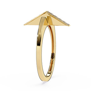 แหวนเพชรทรงกลมดีไซน์พิเศษสำหรับผู้หญิง ทองคำแท้ 14k เหมาะสำหรับเป็นของขวัญ งานหมั้น วันครบรอบแต่งงาน - Product Image 2