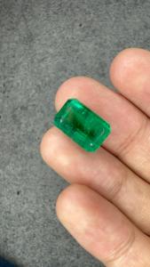 Émeraude naturelle zambienne de 6,98 carats, taille octogonale, pierre précieuse verte intense, pour la fabrication de bagues, pendentifs et bijoux fins - Product Image 5