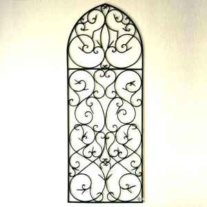 Iron Wall Sculpture Floral Design Traditional Home Decor Living Room Art Metal Wall Hanging Irregular Shape Single Piece - Product Image 3
