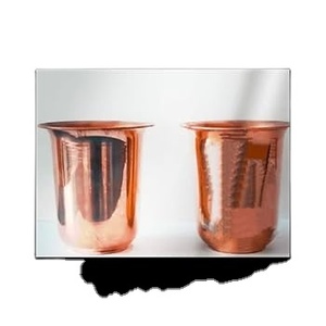 Verres en cuivre poli, gobelets métalliques brillants de qualité supérieure pour servir de l'eau, du jus, des cocktails, durables, réutilisables, pour la cuisine, la salle à manger, le bar. - Product Image 1