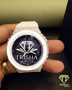 Luxury Iced Out VVS Moissanite <b>Diamond</b> <b>Watch</b> 925 Sterling Silver Designer Statement Timepiece - Product Image 4