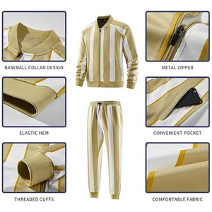Conjunto de Chaqueta y Pantalones con Cremallera de Manga Larga para Hombre, Traje Deportivo Personalizado de Dos Piezas para Gimnasio y Fitness, Conjunto de Joggers para Hombre 2026 - Product Image 3