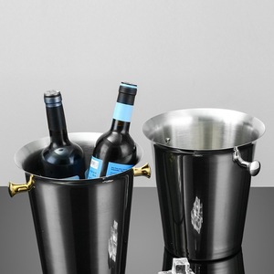 Premium professional commercial bar cocktail <b>serving</b> fast cooling stainless steel champagne chiller bucket - Product Image 4