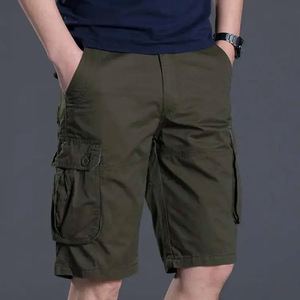 Wholesale Outdoor Athletic Plain Pocket 100% Cotton Fishing <b>Shorts</b> Men <b>Cargo</b> <b>Shorts</b> Knee Length Streetwear Men <b>Shorts</b> - Product Image 4