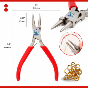 Alicates de Joyería Redondos de 4.5 Pulgadas OEM, Herramienta de Acero Inoxidable para Hacer Lazos de Alambre, Logotipo Personalizado, Venta al Por Mayor - Product Image 4