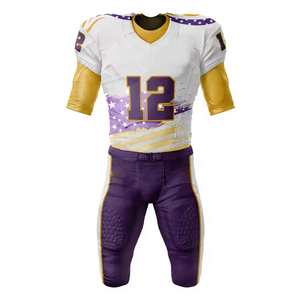 Maillots de football entièrement personnalisés, taille plus, avec pantalon assorti, uniforme de football américain pour adultes en polyester - Product Image 5