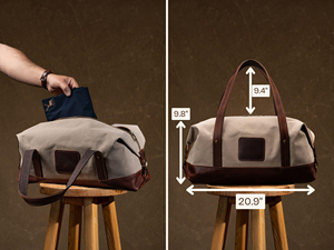 Custom Vintage <b>Mens</b> Genuine <b>Leather</b> Canvas Travel Bag Large Capacity Waterproof Overnight <b>Holdall</b> Luggage LCTB-0047 - Product Image 4