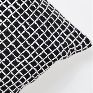 Hand Loom Woven Black and <b>White</b> Textured Boho <b>Cushion</b> Cover Handmade Decorative Pillow Case for Sofa Bedroom Living Room Home De - Product Image 3