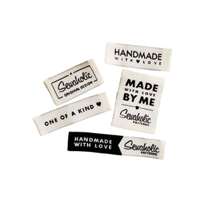 Étiquettes tissées personnalisées avec logo - Étiquettes privées sur mesure pour accessoires, vente en gros disponible - Product Image 1