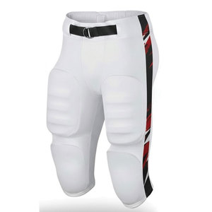 Custom American Football Jersey Pants Set Red Black White Sublimated V-Neck Short Sleeve Moisture Wicking Men's <b>Athletic</b> Wear - Product Image 3