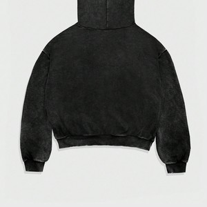 Sweat-shirts à capuche personnalisés pour hommes, effet délavé, broderie, coton lourd, streetwear, fabricant OEM, marque privée - Product Image 2