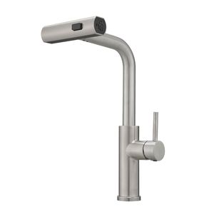 Rubinetto da Cucina Monocomando in Nichel Spazzolato con Doccetta Estraibile - Rubinetti da Cucina Premium - Product Image 1