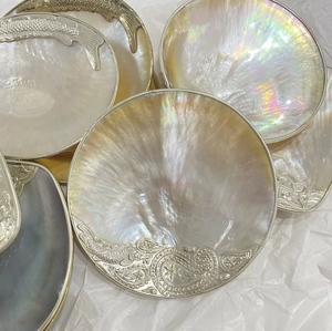 Vietnam Mother of Pearl Plate Handmade Natural Shell Material for Jewelry Storage Decor Table Polished Use - Product Image 4
