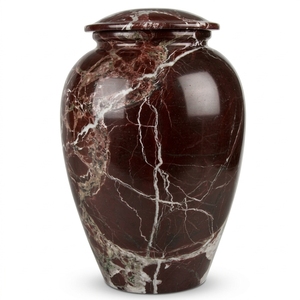 WHITE MARBLE Eco Friendly American Style Hand Carved Customizable Cremation Funeral Memorial Urn Adult Wholesale - Product Image 1