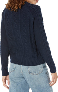Winter Pullover <b>Cardigan</b> <b>Sweater</b> For Women 100% Cotton Knitted With Front Logo Anti-pilling From Pakistan - Product Image 4