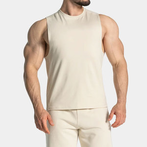 <b>Men</b> Cutt Sleeveless Crew Neck Sporty Fashionable <b>Singlet</b> Solid Color Hot Selling Muscle Fit Comfortable Breathable Quick Dry - Product Image 3