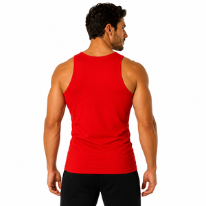 Custom Solid Colour Men Tank Top Slim Fit Stringer Vest Blank Gym <b>Singlet</b> Premium Breathable Cotton Athletic Sleeveless Casual - Product Image 2