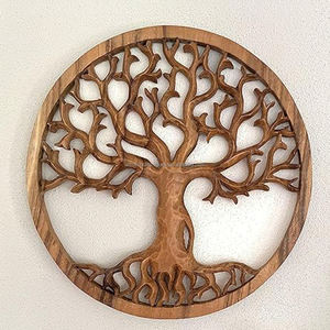 Décoration murale en bois unique faite à la main artisanat en bois sculpté pour la décoration intérieure de panneau mural en bois - Product Image 3