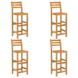 Ensemble de bar d'extérieur en bois d'acacia massif avec repose-pieds, collection de meubles de patio en bois naturel - Product Image 4