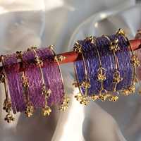 Fabricants professionnels de services de conception de broderies personnalisées, bracelets en acier inoxydable de haute qualité, ensemble de bracelets cachemiriens, services de mariage Churiya