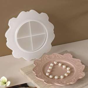 Bol de rangement à motif gaufré nordique, moule en silicone pour résine de gypse de film fait maison - Product Image 3