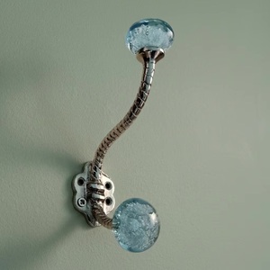 Ba Vintage Waterproof Eco-Friendly Metal Wall <b>Hook</b> Aqua Bubble Glass Knob Handmade Self-Adhesive Home <b>Decor</b> <b>Coat</b> Rack <b>Hook</b> - Product Image 4