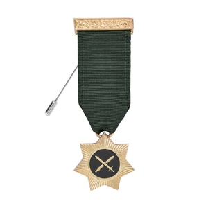 Sovereign <b>Red</b> Cross of Constantine Masonic Breast Jewel Gold Crown <b>Red</b> Cross Purple <b>Ribbon</b> Ceremonial Regalia - Product Image 3