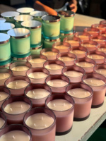 Luxus glas Kerze mit einfachem Design für romantische Veranstaltungen Diwali Dekorationen und Vatertag Geschenk ideen