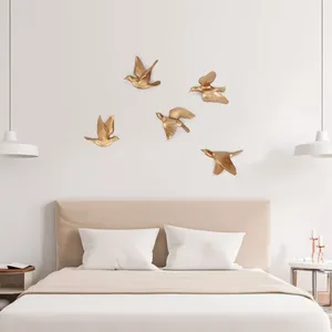 Esculturas de Pared de Aves Hechas a Mano en Latón, Figuras Decorativas de Animales Contemporáneas para Diseño de Interiores de Sala de Estar - Product Image 2
