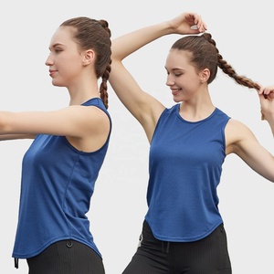 Haute qualité 100% Polyester séchage rapide course réservoir de course en plein air Marathon entraînement Singlet actif été haut de course pour les femmes - Product Image 5