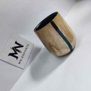 Juego de Mesa de Madera de Caucho Importada 100% Natural para el Hogar, Juego de Mesa de Madera para Tazas de Café - Product Image 1