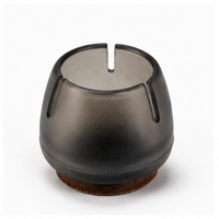 Couvre-pieds de meubles en PVC noir personnalisés de 30 mm, embouts ronds pour pieds de chaise, pour meubles
