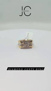 Bague élégante pour homme en or jaune 14 carats avec diamant naturel taille brillant GH SI certifié IGI, plaqué rhodium, bijoux fins, cadeau de mariage - Product Image 5