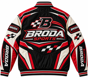 Chaqueta de Motocicleta Transpirable de Verano de Algodón/Poliéster, Parche con Logotipo Bordado Personalizado, Estilo Vintage Nascar, Ropa Urbana Unisex Clásica - Product Image 2