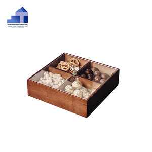 Boîte de rangement pour bonbons en bois durable et écologique de haute qualité, forme rectangulaire, bouton en laiton chauffable, logo personnalisé gravé au laser - Product Image 3