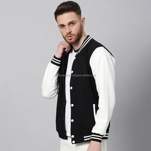 Nardon Apparel Custom Logo Varsity <b>Jacket</b> Leather Sleeves Embroidery Black Couple College Baseball <b>Men's</b> <b>Jacket</b> Varisty <b>Jacket</b> - Product Image 1