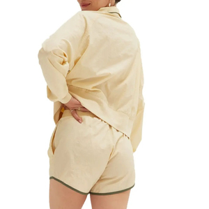 Ensemble coupe-vent léger et tendance pour femme – Survêtement décontracté en nylon, veste et short amples, couleur unie, respirant, style sportif - Product Image 2
