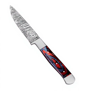 Couteau de chef ambidextre en acier Damas forgé à la main, manche en bois japonais, couteaux de cuisine - Product Image 6
