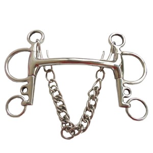 สแตนเลสสตีล Mullen ปากยาว Pelham บิตม้าบิตกับ Chain13.5cm ขอบ - Product Image 1